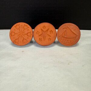 RyCraft Terra Cotta Cookie Stamps Lot Of 3